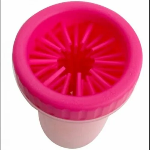 Gift Net Pink Cat Dog Paw Foot Cleaning Bucket Large Silicone Gel Brushed