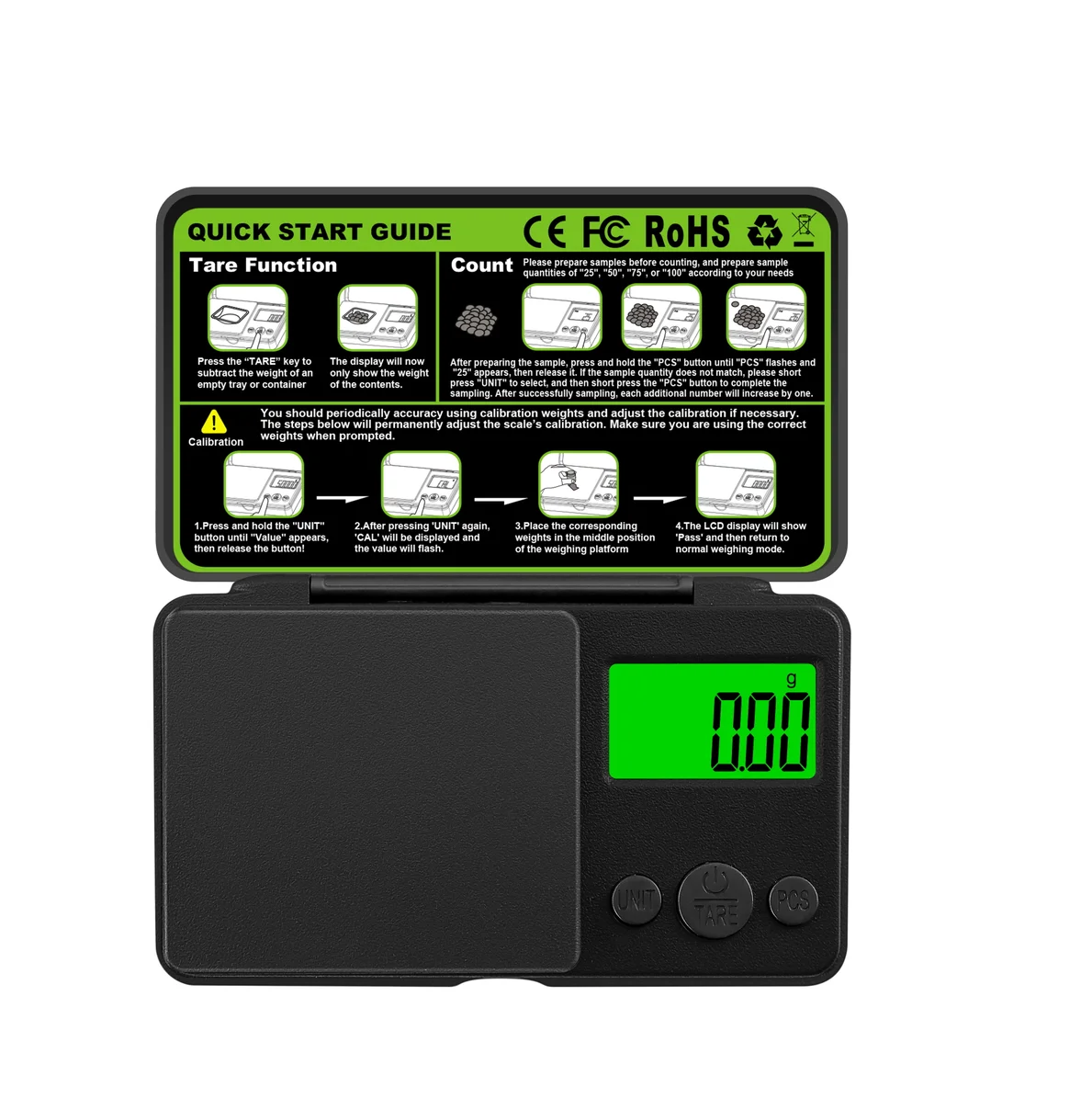 1PCMini electronic digital pocket scale brand new high quality ABS material gold weight scale, portable jewelry pocket scale