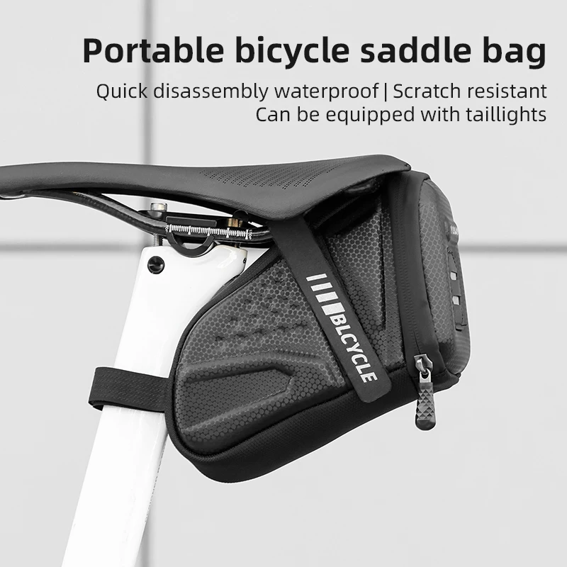 ESLNF Hard Shell BikeTail Bag Waterproof Outdoor Sports Mountain Road Bicycle Saddle Bag EVA Reflection Cycling Rear Bag