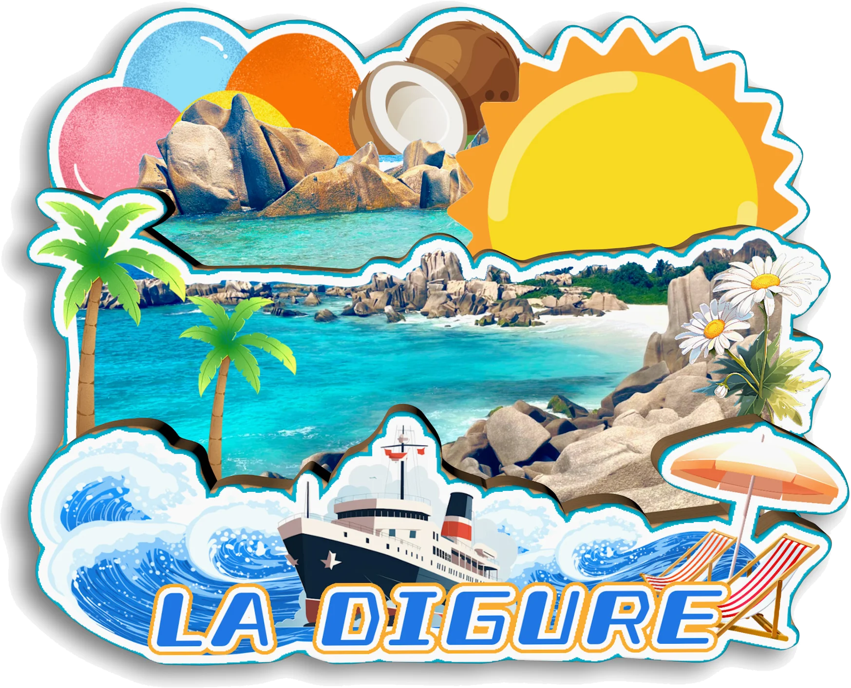 فيكتوريا بو فالون لا ديج جزيرة بريلين ماهي جزيرة باي لازاري أنس فولبرت سيشيلز مغناطيس الثلاجة هدية تذكارية للسفر #6