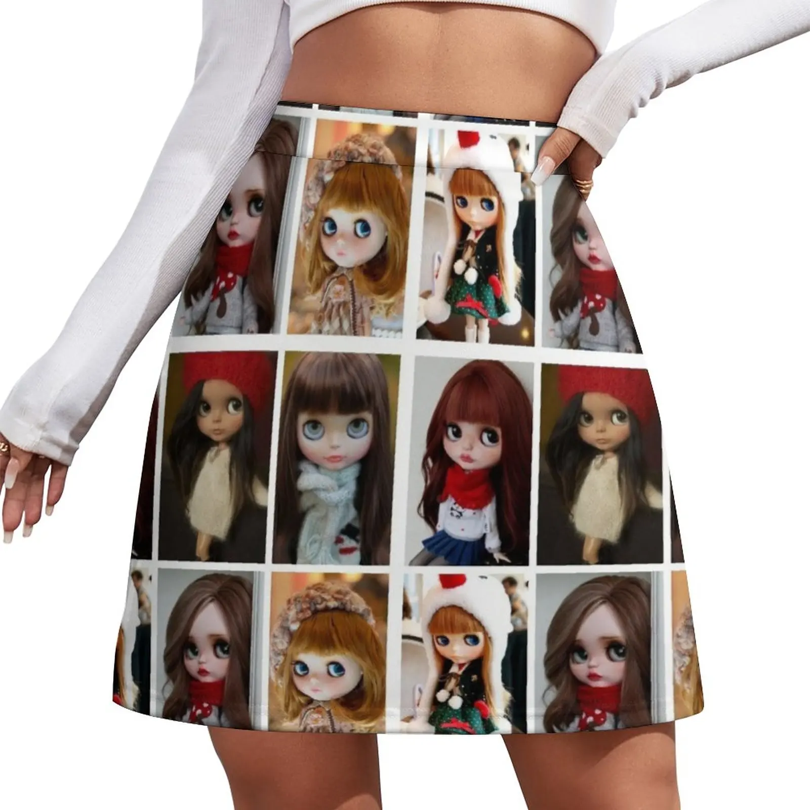 Blythe dolls fan club Mini Skirt korean women's clothes summer clothes korean luxury clothing