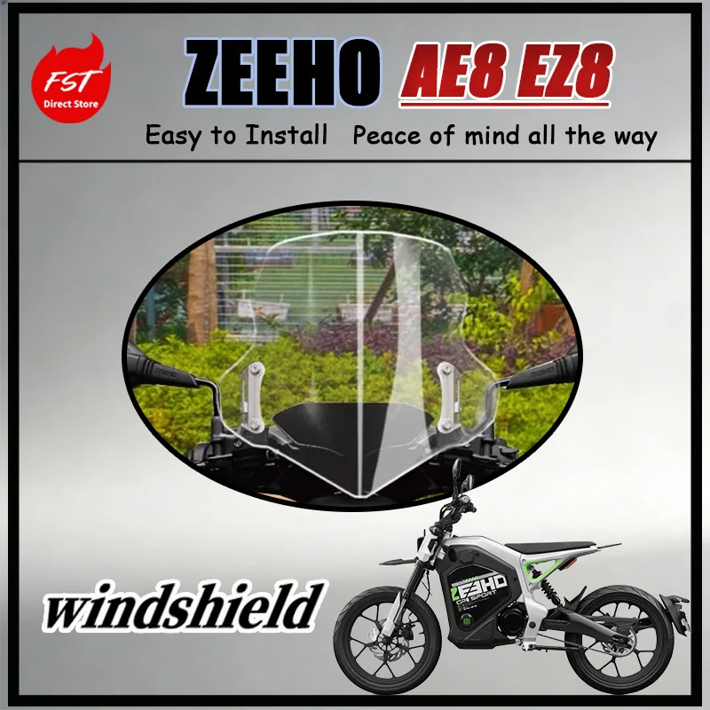 FOR ZEEHO AE8 EZ8 Motorcycle Custom Sporty Windshield Sleek Aerodynamic Design Enhances Visual Appeal