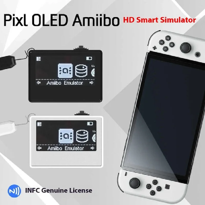 Infc Pixl Amiibo Emulator Oled Hd Intelligent Simulator Accessories For Switch Nintendo Simple Pixel Style System + Piano Paint