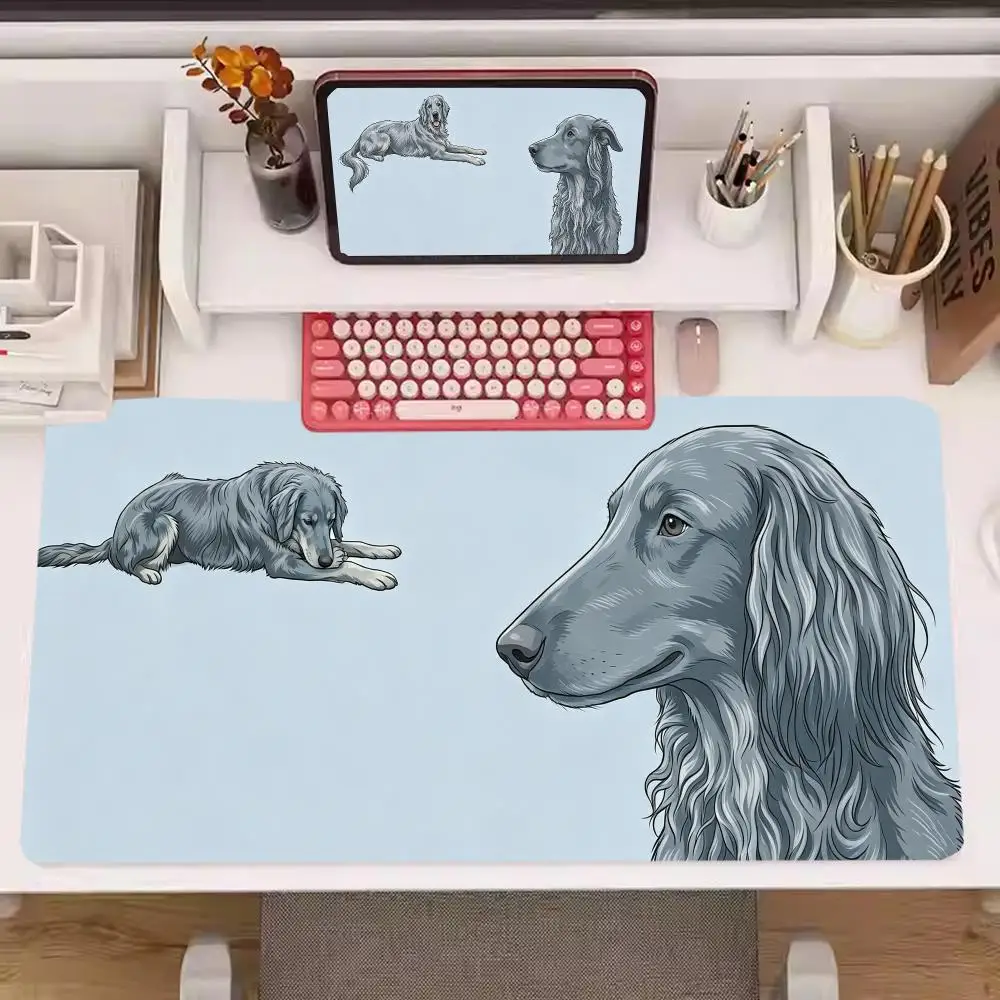 Cute Long Haired Pet Dog Playmat Anime Style Mouse Pads For Game Card Pad And Laptop Use On Home Desktop