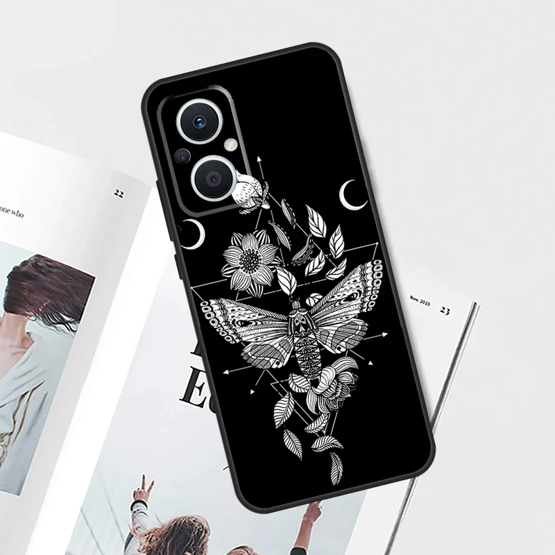 حافظة ساحرة قمر قوطي غامضة لهاتف OPPO Find X5 X6 X8 X9 Pro OPPO Reno 8T 7 8 Lite 13F 14F 11F 12 F 10 13 14 Pro