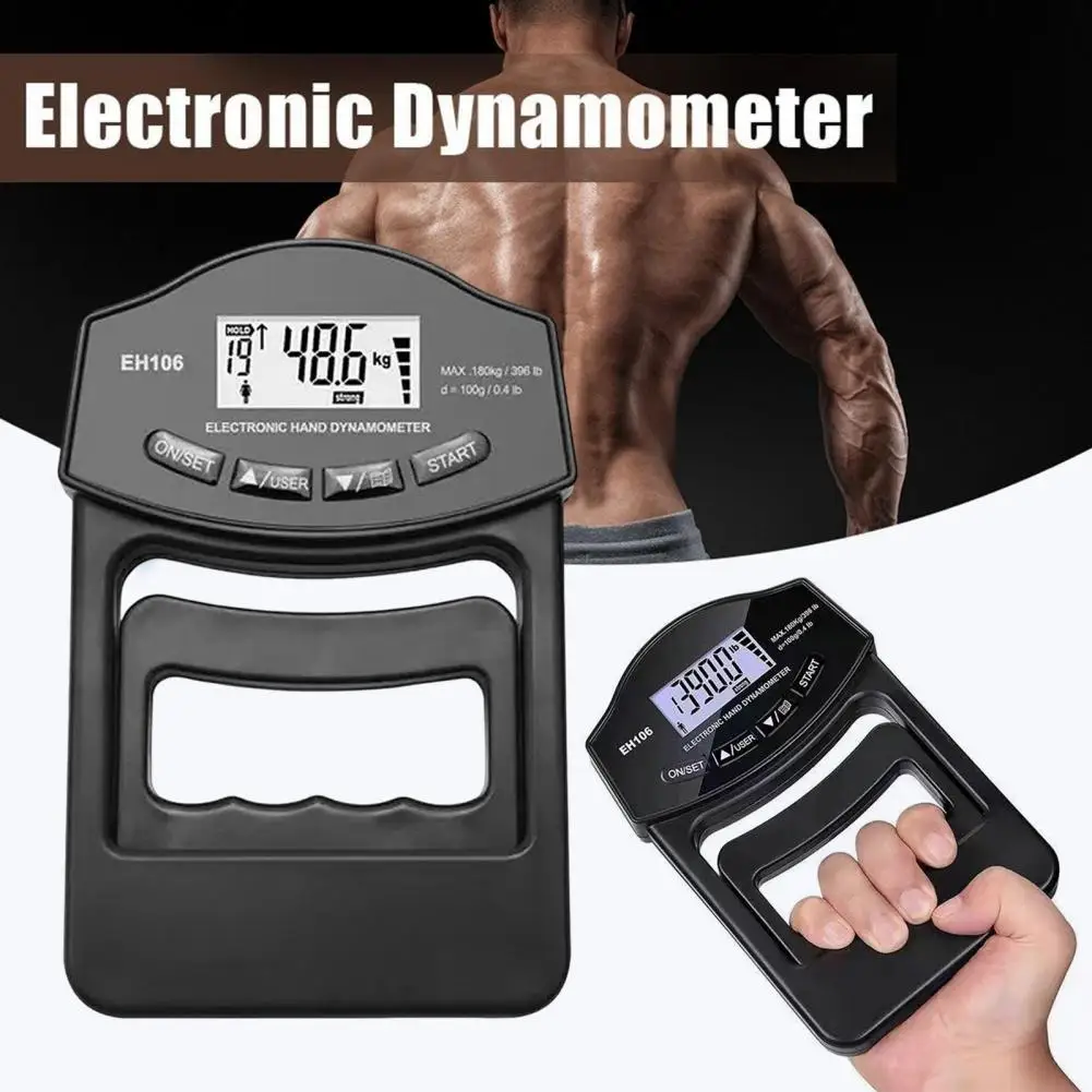 Electric Grip Strength Tester 396Lbs/180Kg LED Display Hand Grip Dynamometer Meter Digital Grip Power Strengthener Exerciser