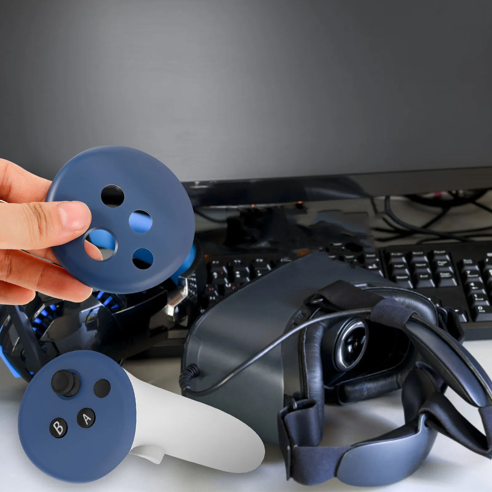 

1Set Vr Controller Cover Replacement Accessory Compatible with Meta 3 Quality Plastic Game Controller Top Protector