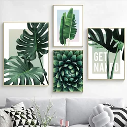 Green Botanical Bathroom Wall Art, Monstera Leaf Prints with 