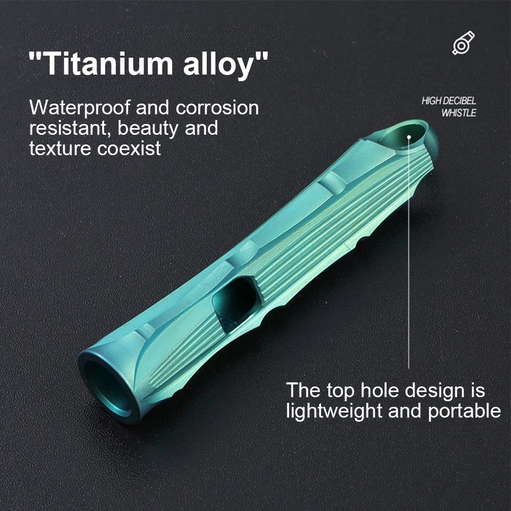 المحمولة في الهواء الطلق مع قلادة حرس الطوارئ صافرة التخييم التدريب القوارب الاطفال خفيفة الوزن بصوت عال سبائك التيتانيوم السلامة