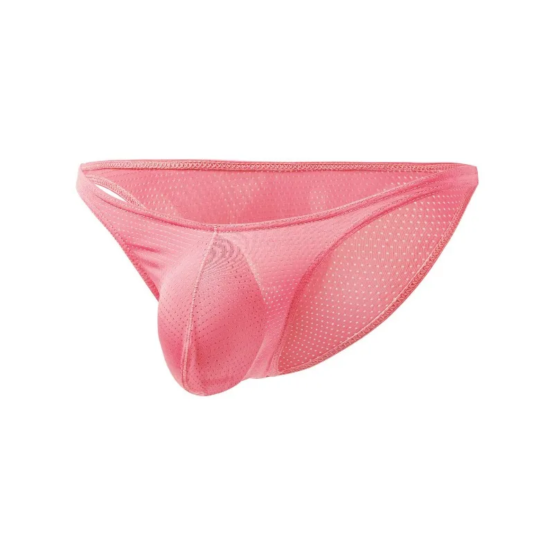 ملابس داخلية رجالية أوروبية وأمريكية بلون سادة لعام 2026 ملابس داخلية منخفضة الارتفاع شبكية قابلة للتنفس E-091