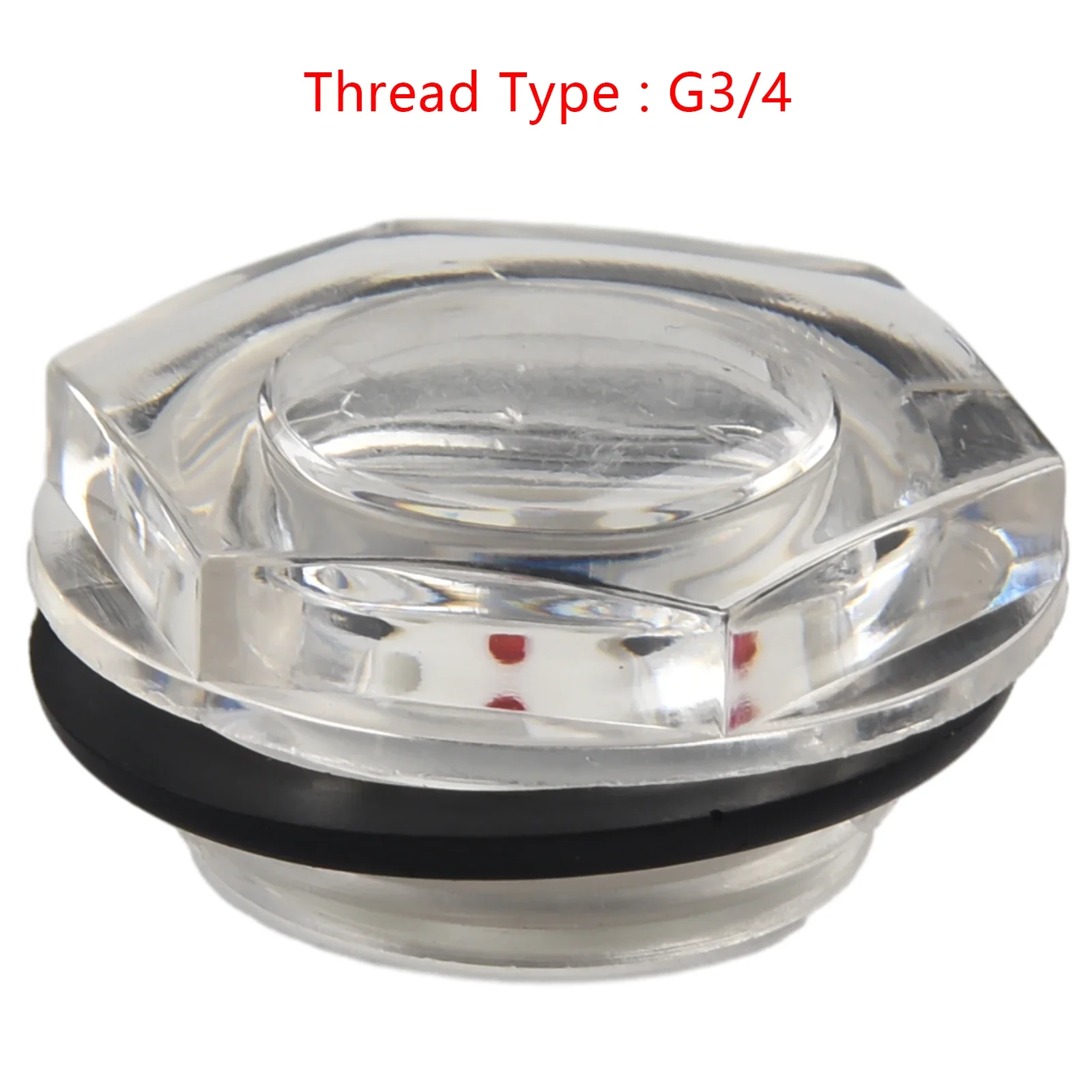 Reliable Clear Plastic Oil Sight Glass with O Ring Sealing for G34 Male Thread Air Compressor Fittings High Performance