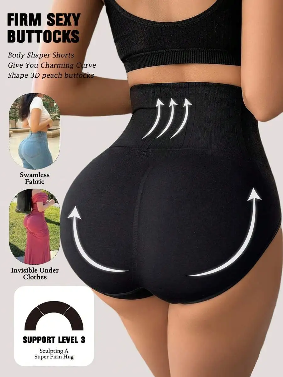 

Seamless High-Waisted Women’s Body Shaping Briefs With 3D Peach Butt Lift And Tummy Control