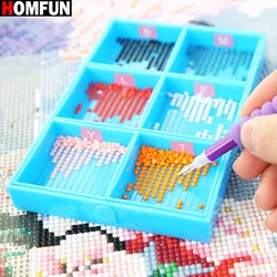 HOMFUN New 9pcs/set Diamond Painting Flip Diamond Plate, DIY Multifunctional Funnel Row Drill Point Drill Tray Tool Accessories