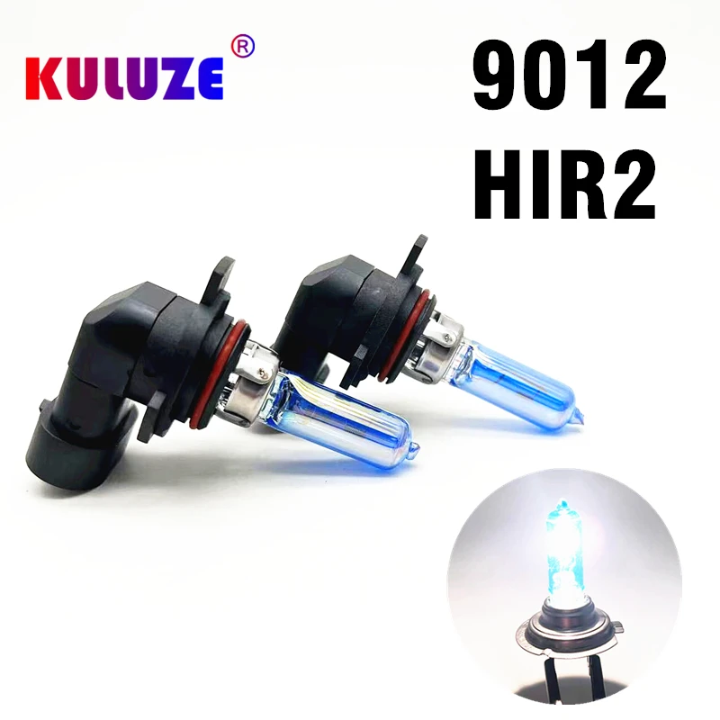 2pcs Crystal Super Bright White HIR2 HIR PX22d 9012 Halogen Bulb 12V Car HeadLight Bulb 9012 LL 55w Halogen Lamp Source