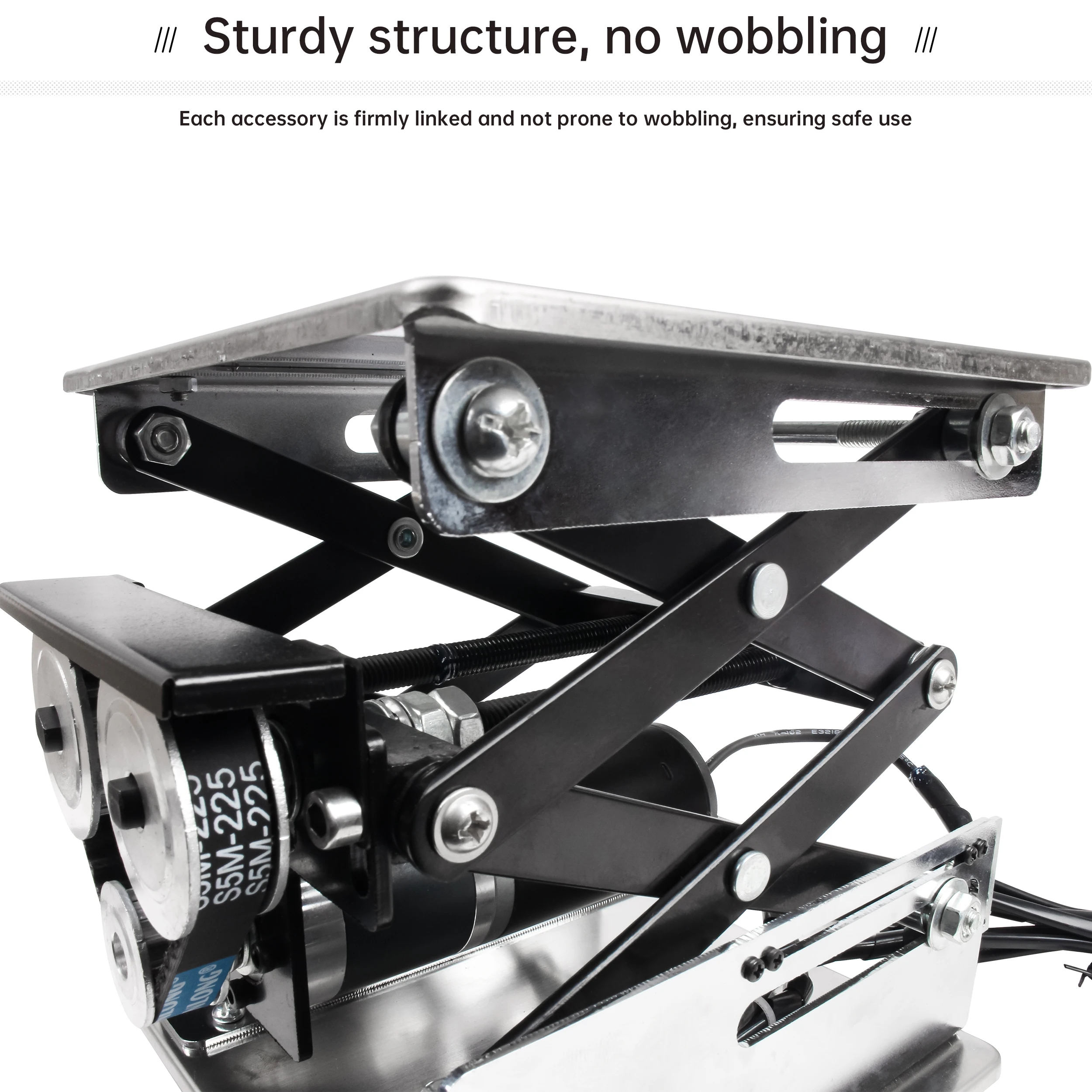 الفولاذ المقاوم للصدأ CNC منصة الرفع الكهربائية مختبر الجدول حامل التحكم عن بعد قابل للتعديل رافع تتحرك تحميل 10 كجم #5