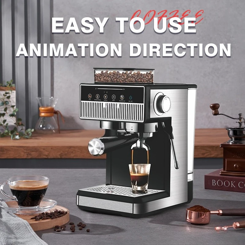 Coffee Machine Home Kitchen Semi-automatic Grinding Machine Espresso Coffee Machine