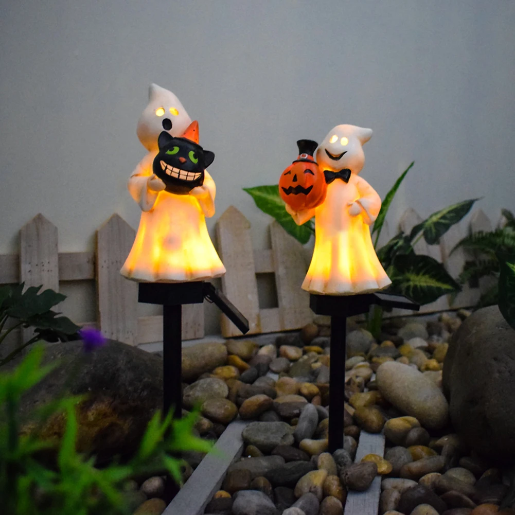 Halloween Pumpkin Pathway Solar LED Lights illuminazione natalizia impermeabile Landscape Party decorazioni fai da te per Walkway Lawn Garden