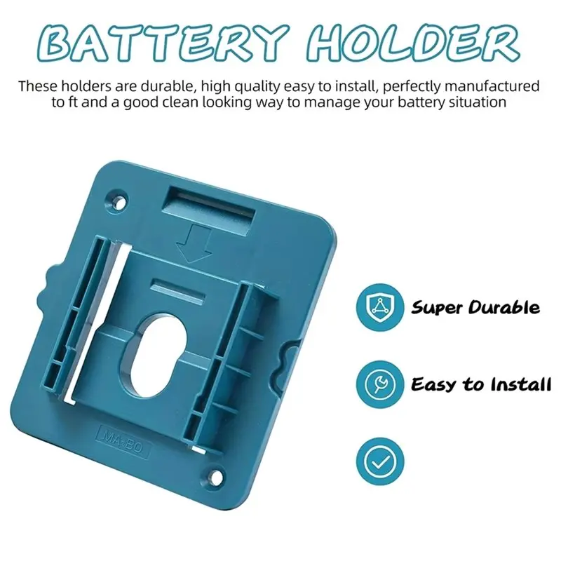 Battery Dock Holder 10Pcs Wall Mount For 18V BL1860 BL1850 BL1840 BL1830 Batteries For Warehouse Storage Bracket-A45M