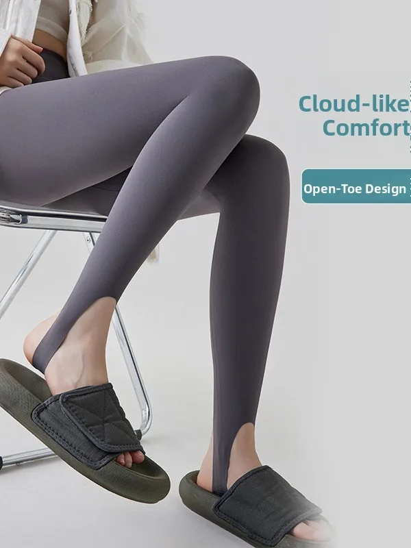 กางเกงโยคะเอวสูงสำหรับฤดูใบไม้ผลิและฤดูใบไม้ร่วง ช่วยกระชับสัดส่วน ควบคุมหน้าท้อง ยกกระชับสะโพก กันลื่น