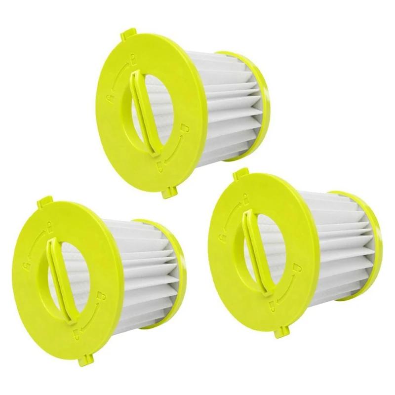 3Pcs Washable Reusable Filters For Ryobi PCL700 PCL704 CL705,Vacuum Filter Set,Hand Vacuum Cleaner Replacement Parts Accessories