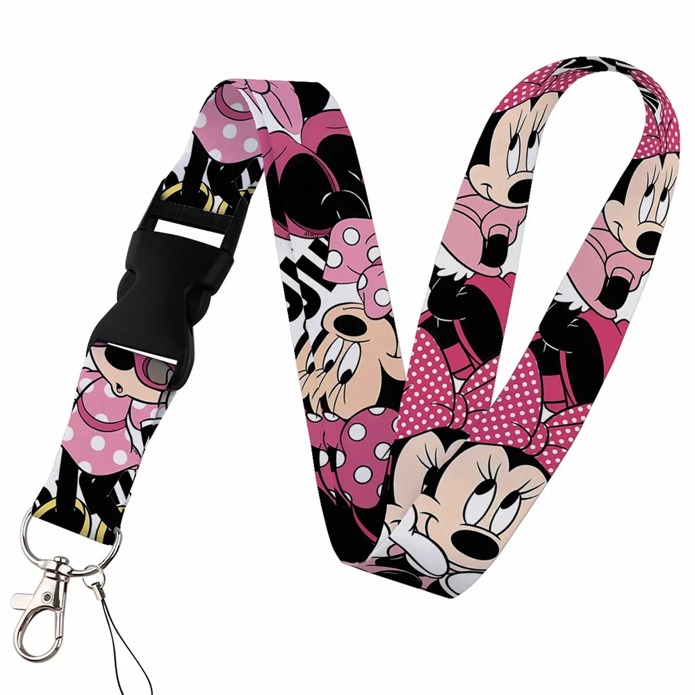 Disney Minnie Mouse  Bus Case accessories holder keychain lanyard Cartoon Series Embossed Subway Student Card Holder view 3