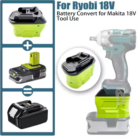 Adapter for Ryobi 18V ONE+ Li-ion Battery P107 P108 to for Makita 18V Li-ion Battery Power Tools Drill Battery Converter