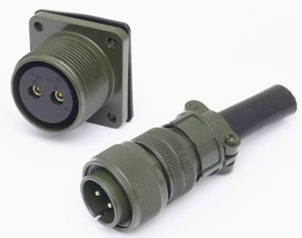 2pcs 5015 military standard waterproof aviation plug socket 2-core MS3106A18-3S MS3102A18-3P