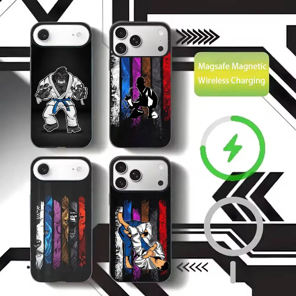 

BJJ Brazilian Jiu Jitsu COOL Phone Case For iPhone17,16,15,14,13,12,11 Plus,Pro Max Magnetic For Magsafe Wireless Charging
