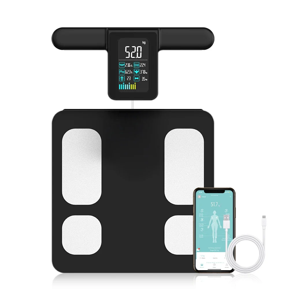 New Household Weighing Scale Measurement Fat Body Analyzer Composition 8 Electrode Smart Scale for Body Weight