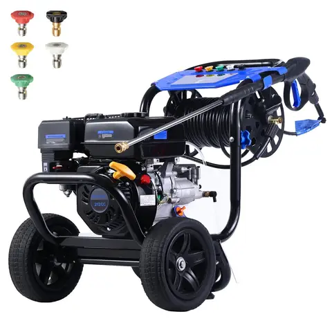 3600 PSI 2.3 GPM Gas Pressure Washer Heavy Duty High Power Washer with Reel