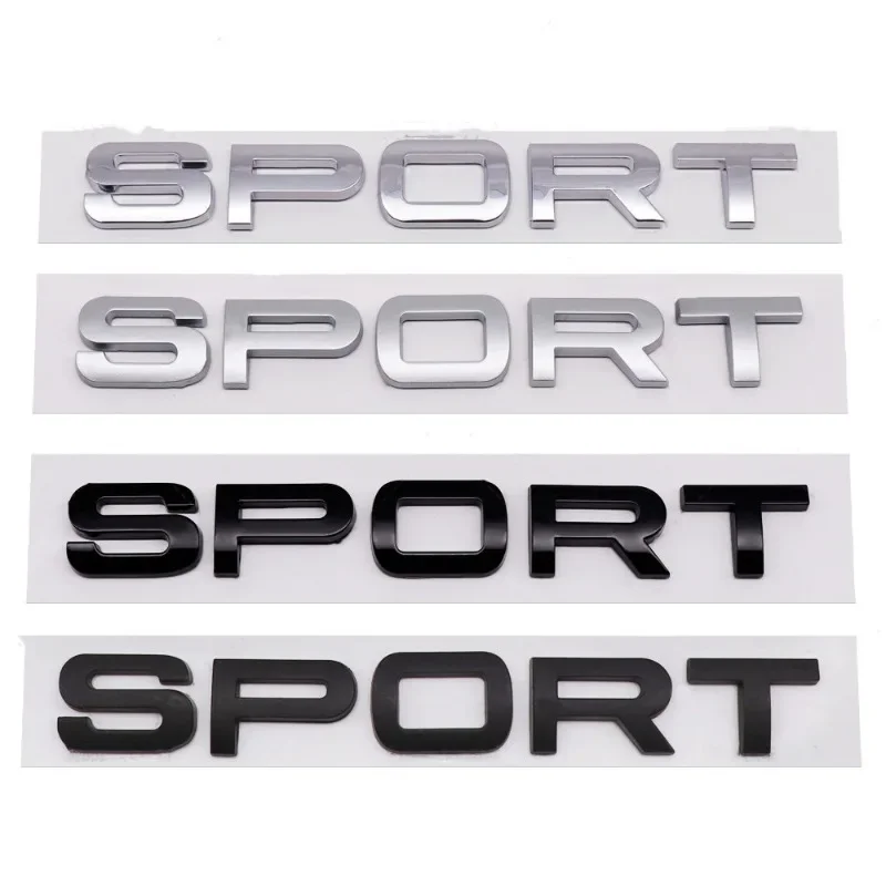 3D ABS SPORT Letters Emblem Car Rear Trunk Badge For Land Rover Discovery Evoque Range Rover L494 L320 Sport Sticker Accessories