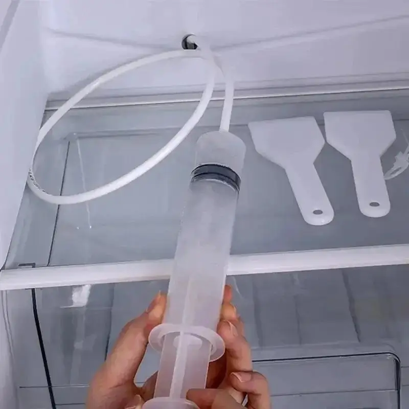 Refrigerator Drain Unclogging Kit With 100ml Syringe And 4 Cleaning Tools For Kitchen Fridge Daily Maintenance
