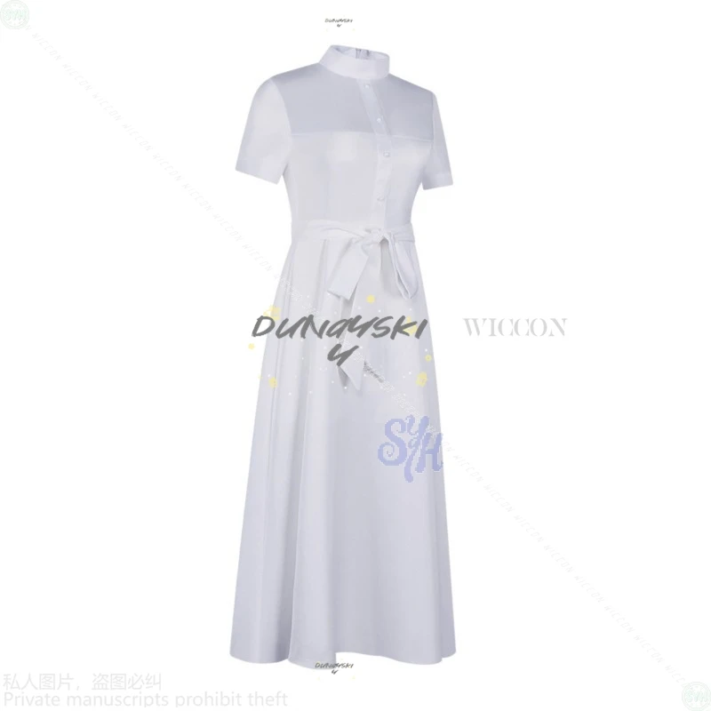 Oumi shiori cosplay traje novo anime este monstro quer me come branco longo kawaii lolita vestido 150cm longo bonito perucas dia das bruxas