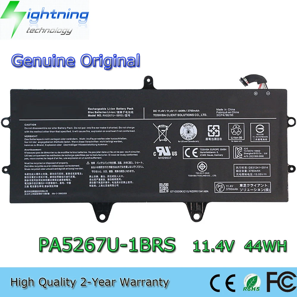 

PA5267U-1BRS 11.4V 44Wh Laptop Battery for Toshiba Portege X20W X20W-D X20W-E etc.