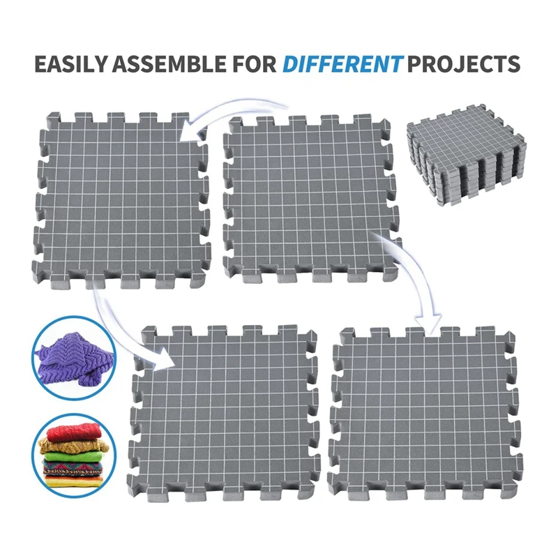 Blocking Mats For Knitting & Crochet Project, Blocking Boards With Grids For Needlepoint Or Crochet,Knitting Mats