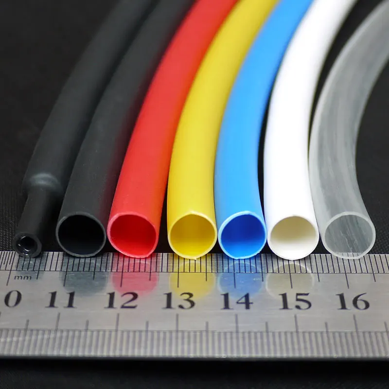 1 Meter 0.6 0.8 1 1.5 2 2.5 3 3.5 4 4.5 5 5.5 6 6.5 7 8mm Heat Shrink Tube 2:1 Shrink Ratio Polyolefin Insulated Cable Sleeve