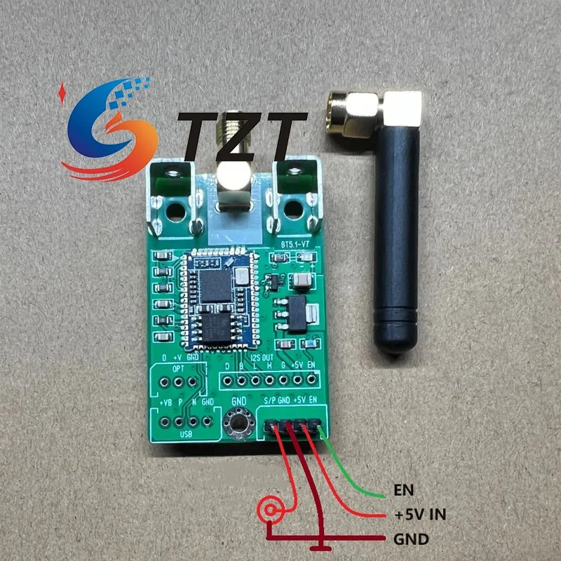 

TZT Bluetooth 5.1 Module LDAC Decoding 96K Output DC5V Power Supply Support for Coaxial/SPDIF Output/for I2S Output