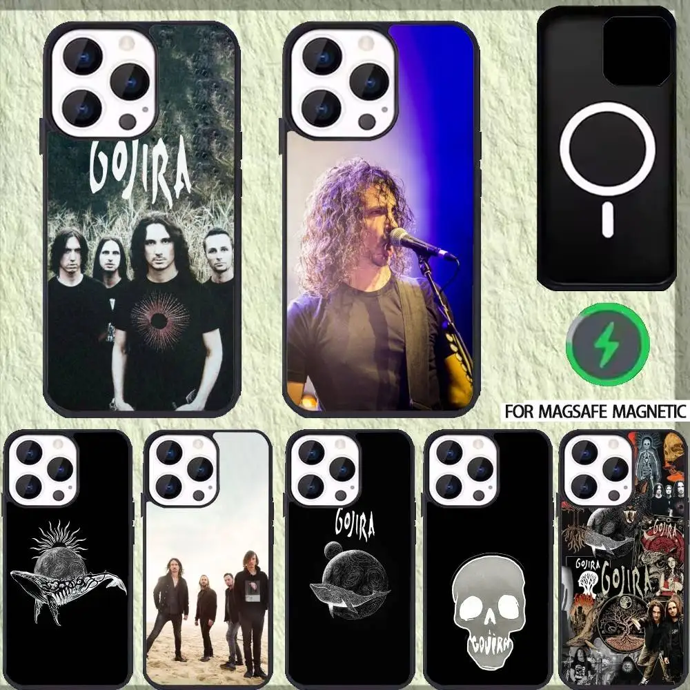 

Band G-GojiraS Mea Culpa Phone Case For iPhone 17 16 15 14 13 12 Pro Max Plus for Magsafe Mirror Wireless Magnetic Cover