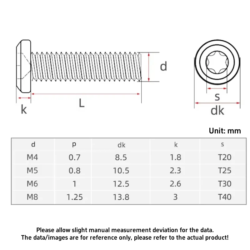 M4 M5 M6 M8 Large Flat Head Bevelled Anti-Theft Screw 304 A2 Stainless Steel  with Hexagon Inverted Side Six-Lobe Screw