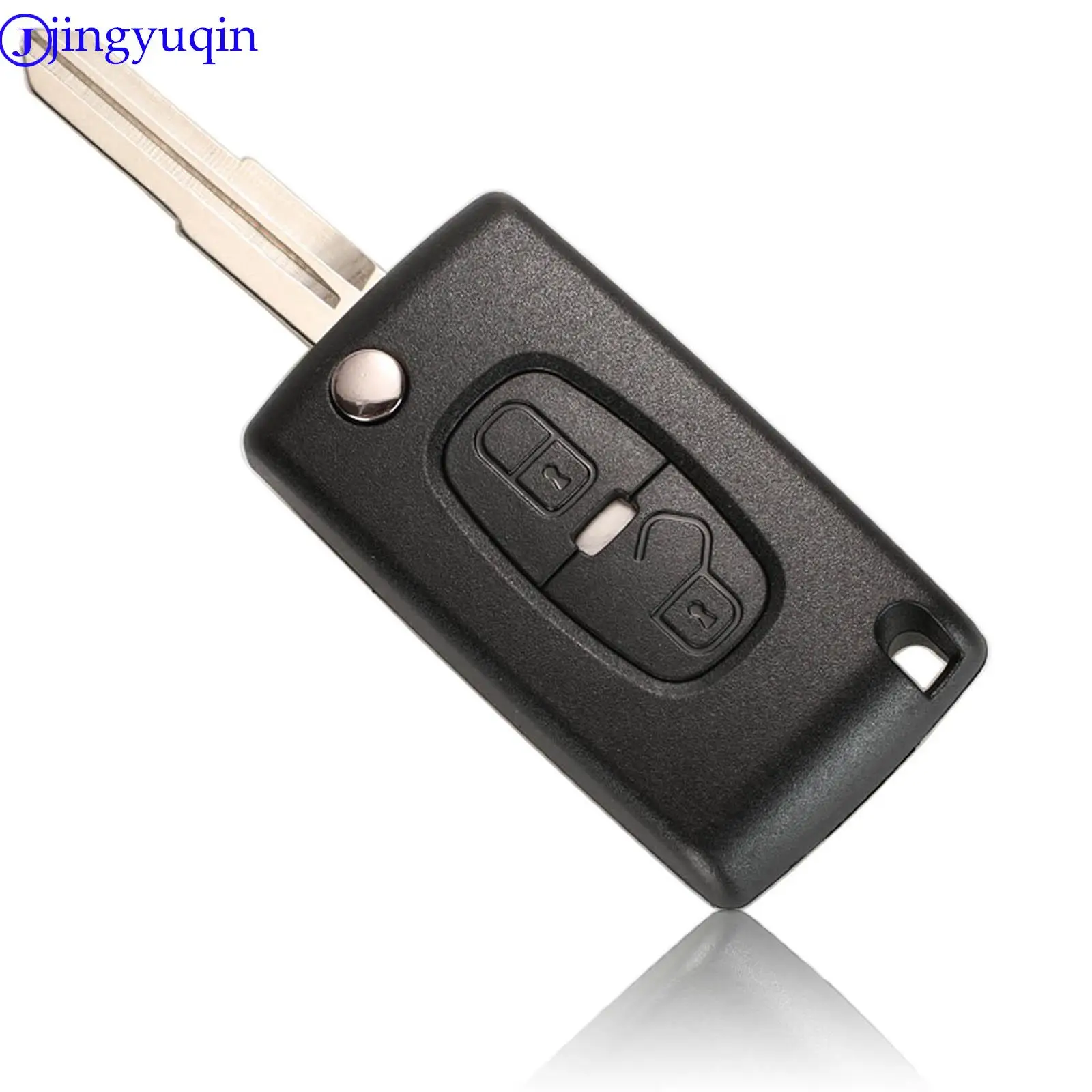 jingyuqin 2 Buttons  Remote Car Key Shell Case For Peugeot 4007 ET 4008 Citroen C-Crosser C4 Aircross Fob MIT-11R Blade