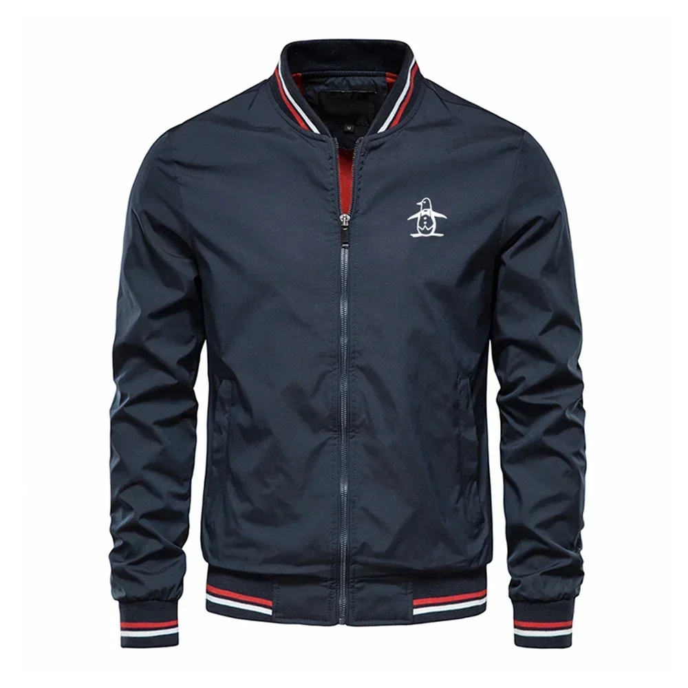 New/Korean/Golf/Men's Stand Up Collar Jacket Zipper Sportswear, Spring and Autumn Fashion Men's Outdoor Casual Zipper Jacket
