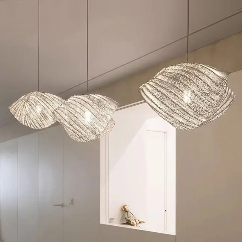 

SANDYHA Modern Nordic Shell Pendant Chandeliers for Living Room Bedroom Kitchen Dining Table Stylish Indoor Lighting Home Decor