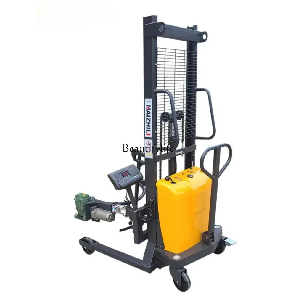 Manual Hydraulic Truck Electric Tilting Pile Height Automatic Reverse Material Turnover Forklift