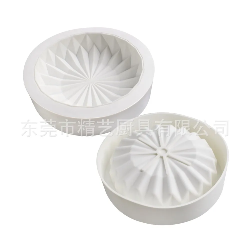 

Mooncake moulds origami round mousse cake silica gel hand-made soap moulds for baking appliances