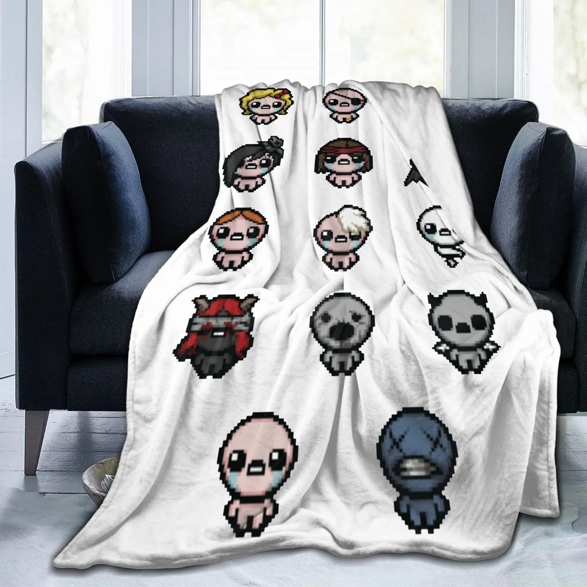 The Binding of Isaac Characters Blankets  Flannel Funny Warm Throw Blanket for Bedroom Autumn/Winter Travel
