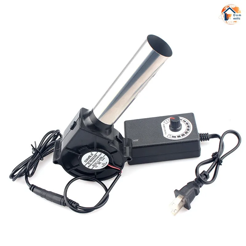 7533 9730 220V BBQ Fan Small blower Blast Engine with Air Collecting Adjustable Speed Cooking Tool US/EU Plug Handheld Barbecue
