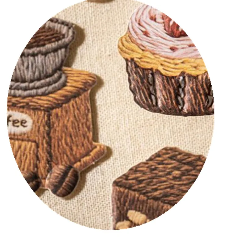 [W] 30Pcs Creativity Plush Home Pattern Simulated Relief Stickers Fun Scrapbooking DIY Diary Decoration Stationery Sticker Pack