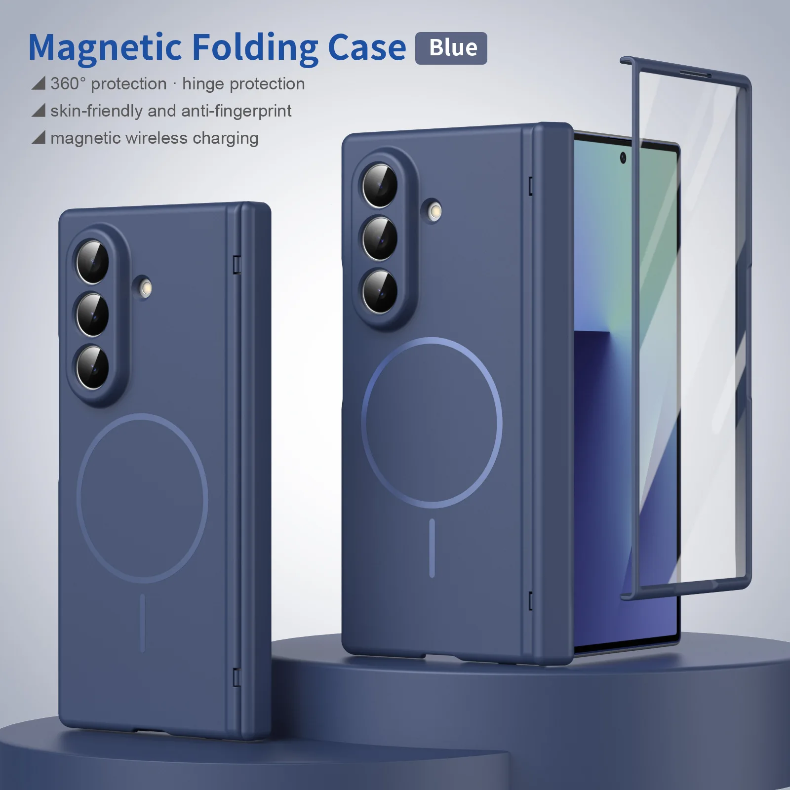 Applicable to Samsung Z Fold8/7 phone cases W26 magnetic wireless charging Fold 5/4/3 hinge case cover full package D6