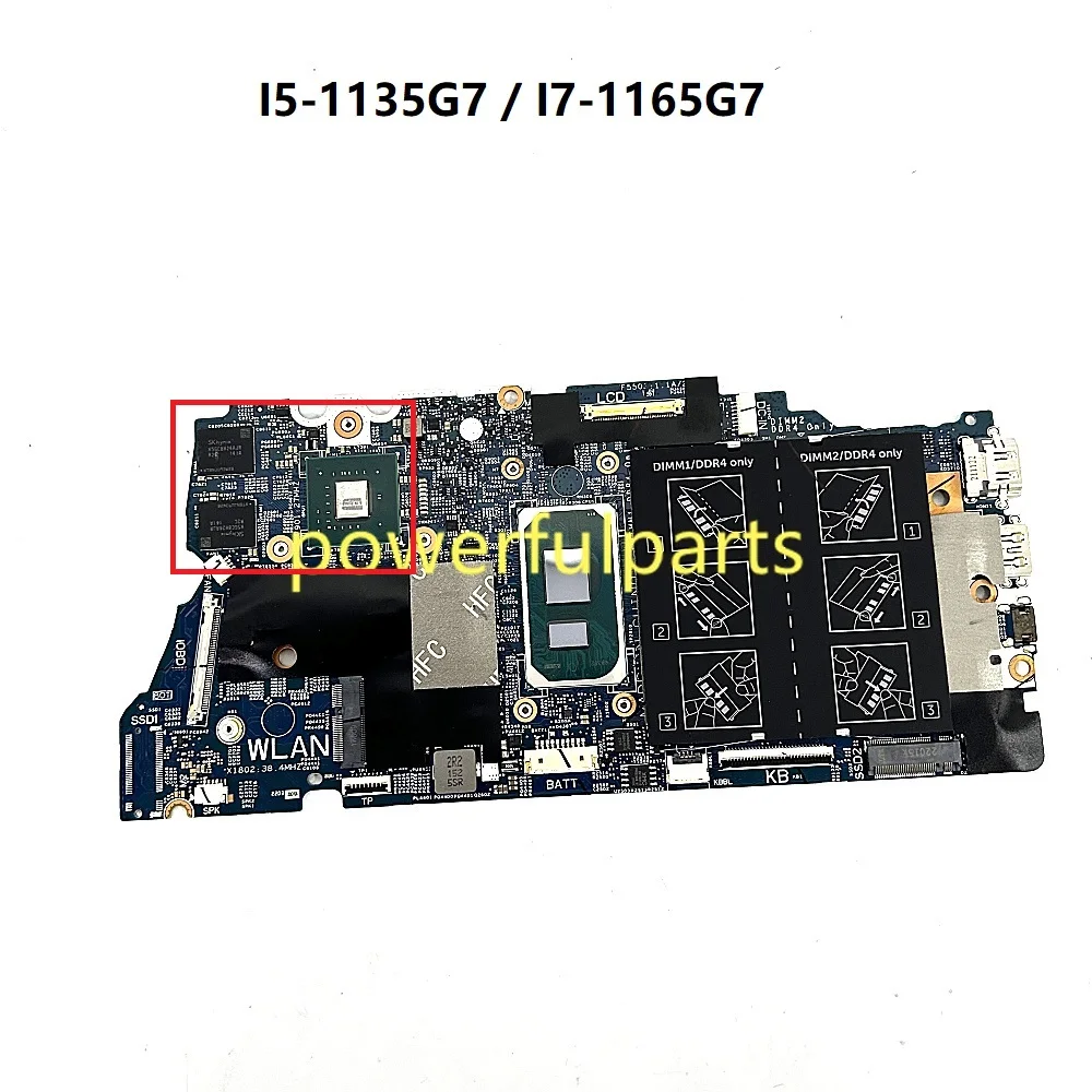 

19860-1 для Dell Inspiron 7506 7306 5406 7706, материнская плата 08TN14 02VWCV с графическим встроенным рабочим хорошим