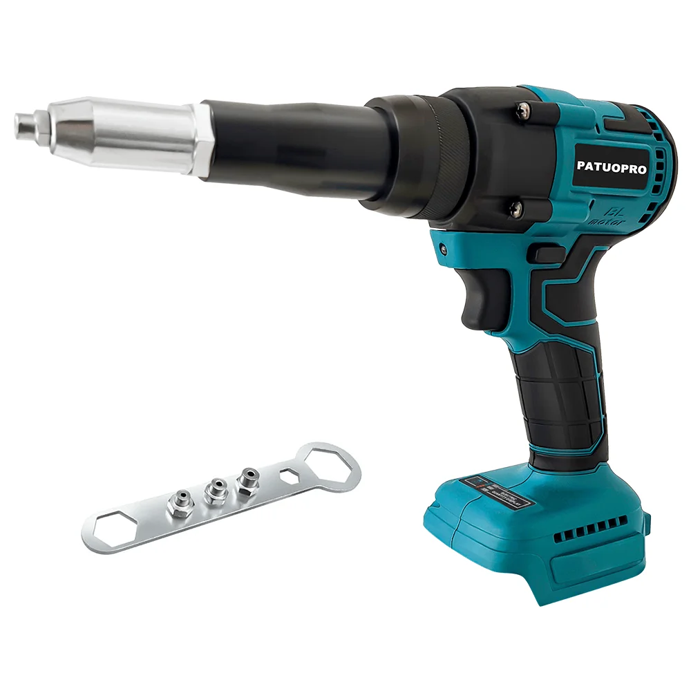 Cordless Brushless Electric Rivet Gun 2.4-5.0MM Rivet Nut Gun Drill Insert Automatic Riveting Power Tools For Makita 18V Battery